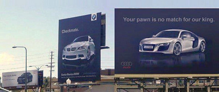 реклама audi bmw